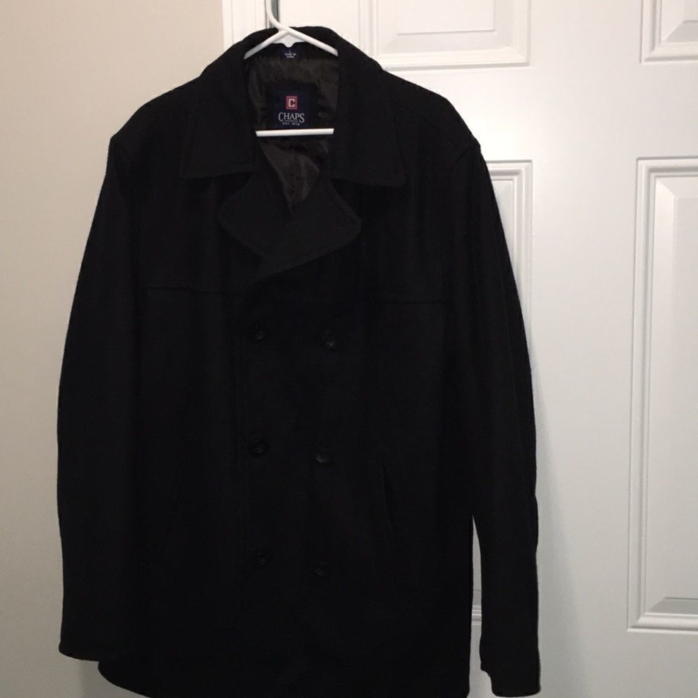 Chaps Wool Blend men’s Navy Style Winter Pea Coat